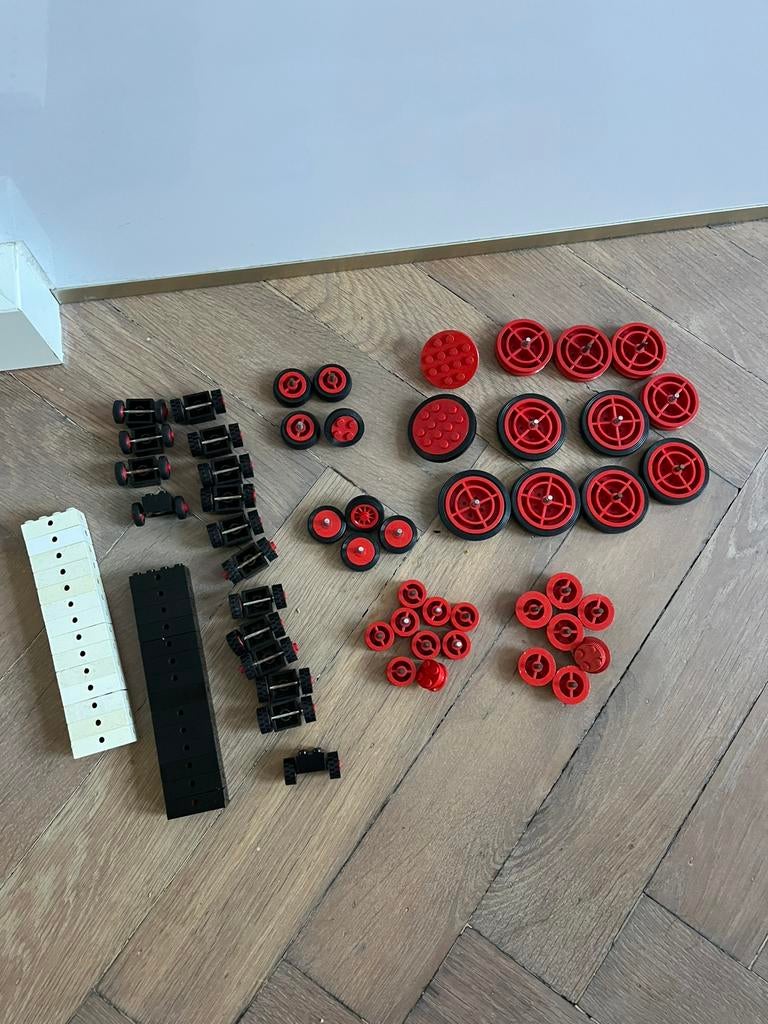 Lego system legoland wiel band rood vintage auto, Ophalen of Verzenden, Gebruikt, Losse stenen, Lego