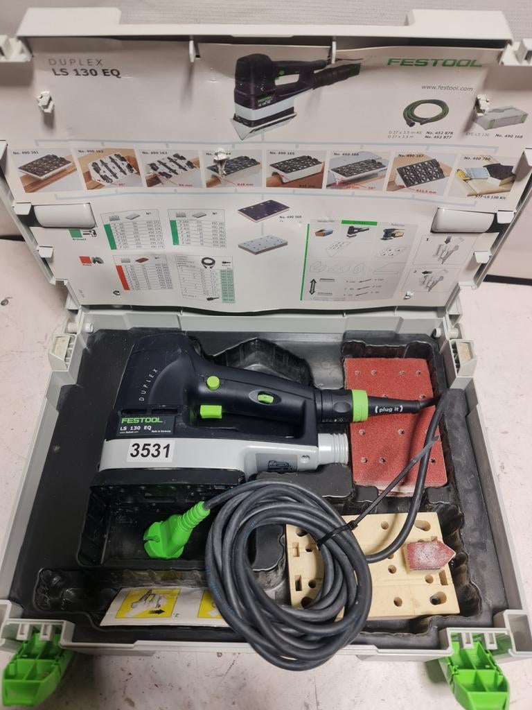 Festool LS130EQ Plus Lineaire schuurmachine, Ophalen of Verzenden, Zo goed als nieuw, N.v.t, Festool