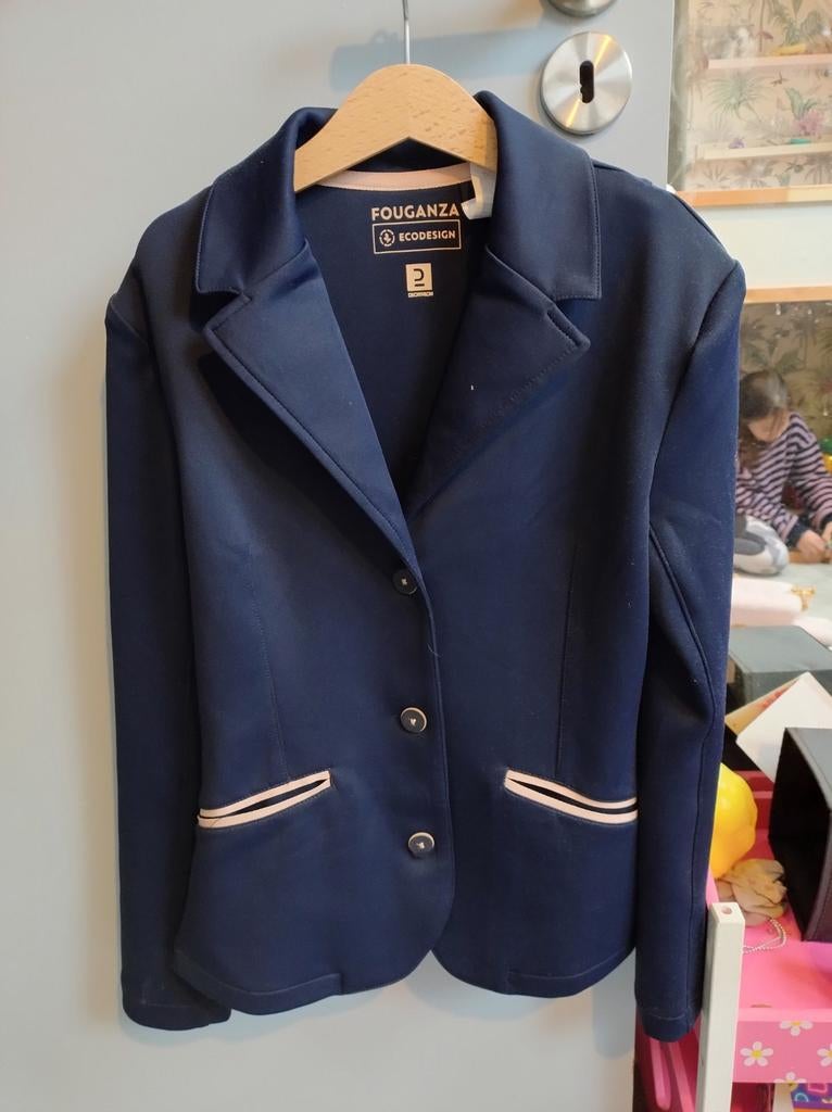 Fouganza wedstrijd jas kind maat 141/150 (10/11y), Dieren en Toebehoren, Ophalen, Zo goed als nieuw, Dressuur, Bovenkleding
