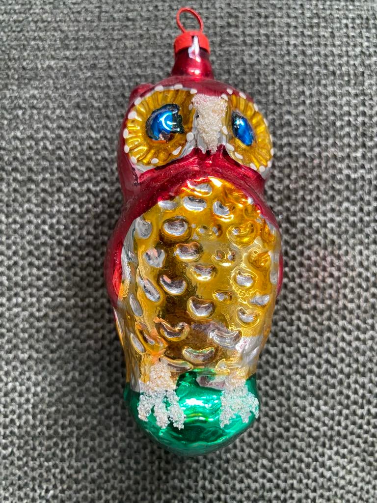 Antiek Kerstornament Uil, Diversen, Kerst, Ophalen of Verzenden