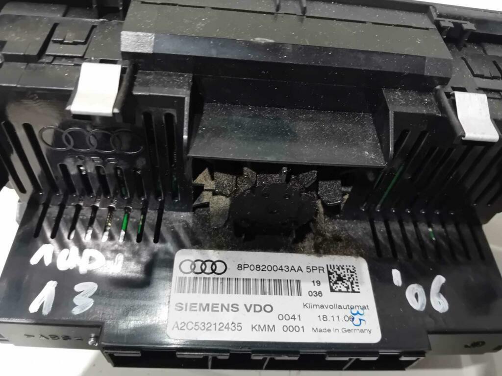 Bedieningspaneel kachel Audi A3 8P0820043AA, Ophalen of Verzenden, Gebruikt