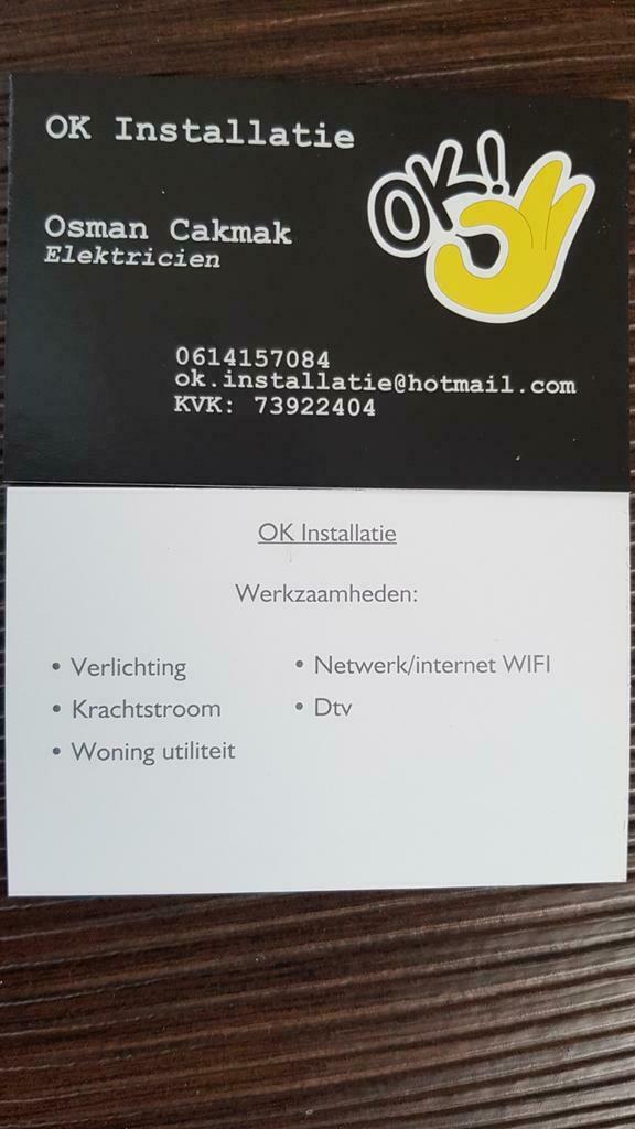 Ok installatie  Elektricien, 24-uursservice