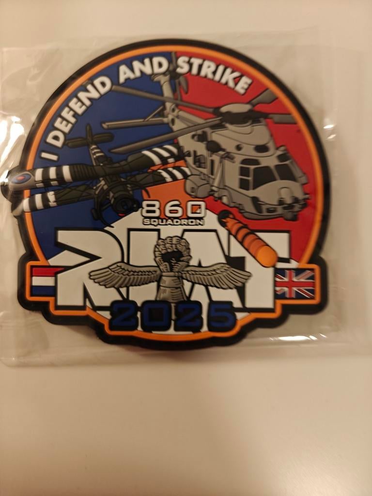 860 Squadron RIAT 2025 Patch, Verzamelen, Ophalen of Verzenden, Luchtmacht, Engeland, Embleem of Badge