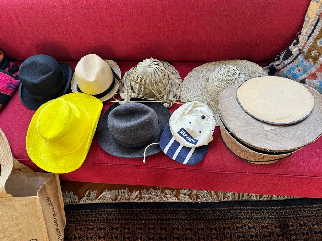 Hoeden collectie - 7 stuks voor carnaval en 1 petje!, Ophalen of Verzenden, Gedragen, One size fits all, Hoed