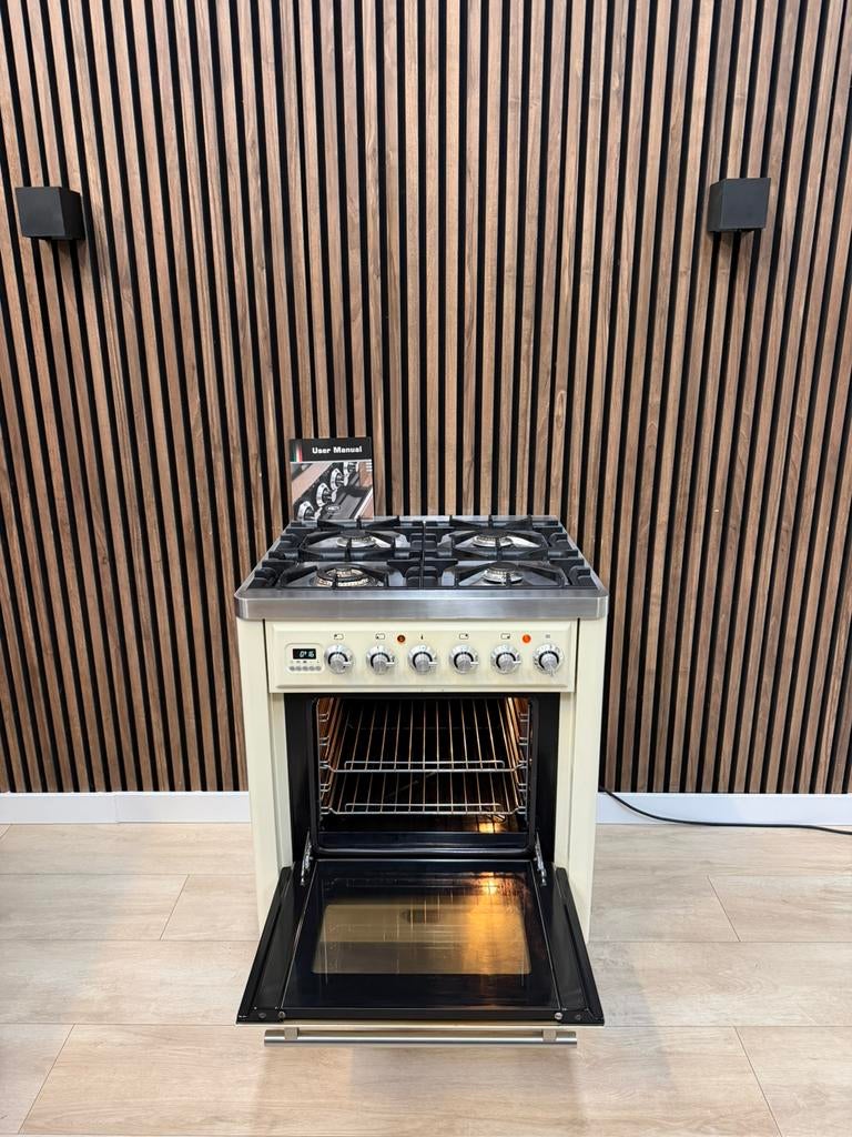 Prachtig Crème Boretti majestic Gasfornuis (Gratis bezorgen), 5258sh, Grill, Zo goed als nieuw, Energieklasse A of zuiniger
