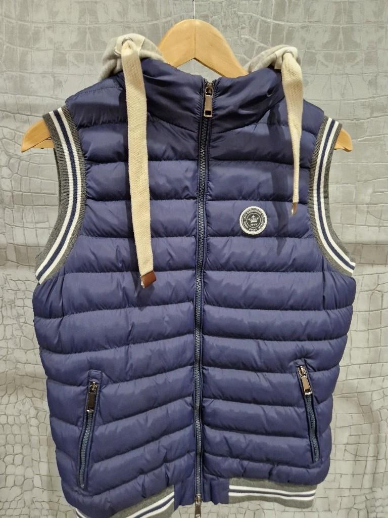 Equestrian blauwe bodywarmer mt S, Kleding | Dames, Bodywarmers, Ophalen of Verzenden, Zo goed als nieuw, Maat 36 (S), Blauw