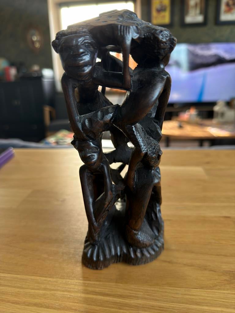Makonde Ujamaa Houten Sculptuur - Levensboom Tanzania, Antiek en Kunst, Ophalen of Verzenden