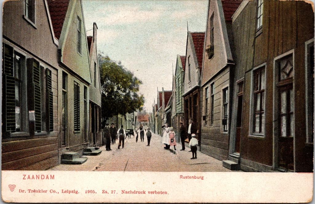 Zaandam - Rustenburg (1905), Verzamelen, Ophalen of Verzenden, Voor 1920, Gelopen, Noord-Holland