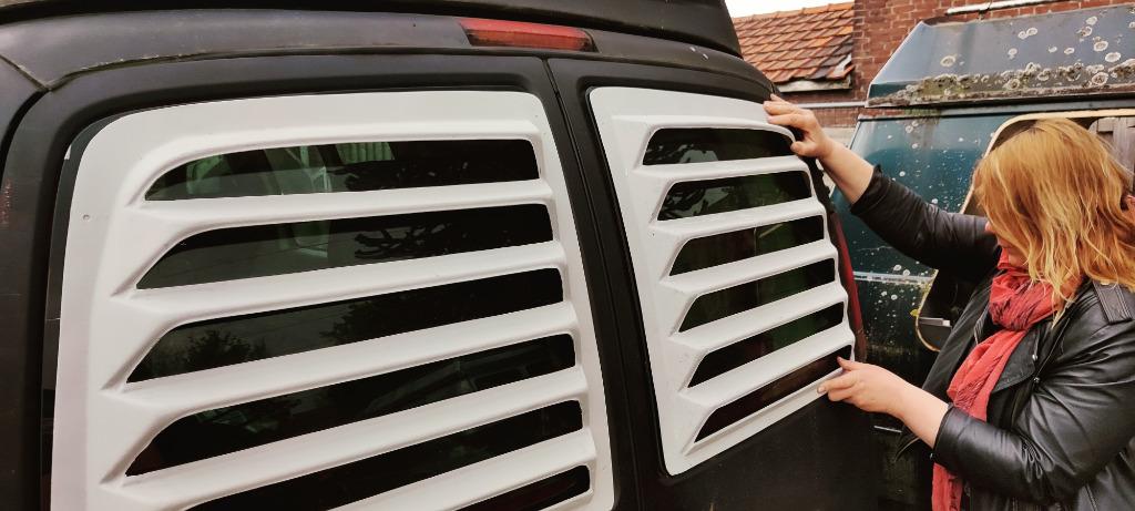 Louvres/achterraam covers Chevrolet Express/ GMC Savana e.a., Auto diversen, Auto-accessoires, Nieuw, Ophalen of Verzenden