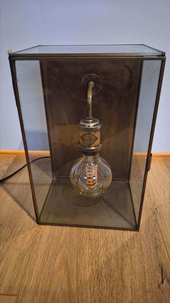 Riviera Maison wandlamp, Paris Wall Lamp, kleur:brons, Ophalen of Verzenden, Zo goed als nieuw, Glas