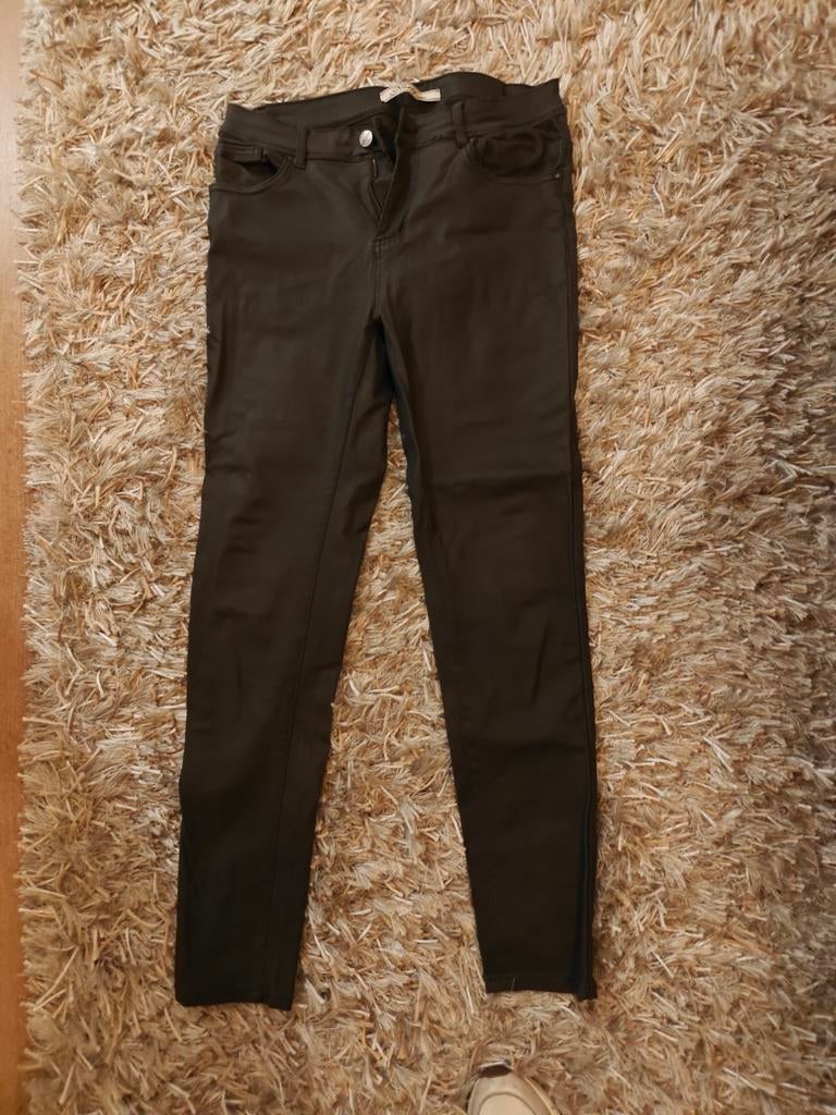 Norfy broek ,Wax/Lederlook, Kleding | Dames, Zwart, Maat 42/44 (L), Ophalen of Verzenden, Lang