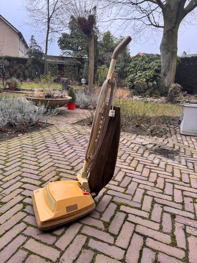 Vintage Hoover stofzuiger U4002 mosterdgeel, Ophalen, Gebruikt