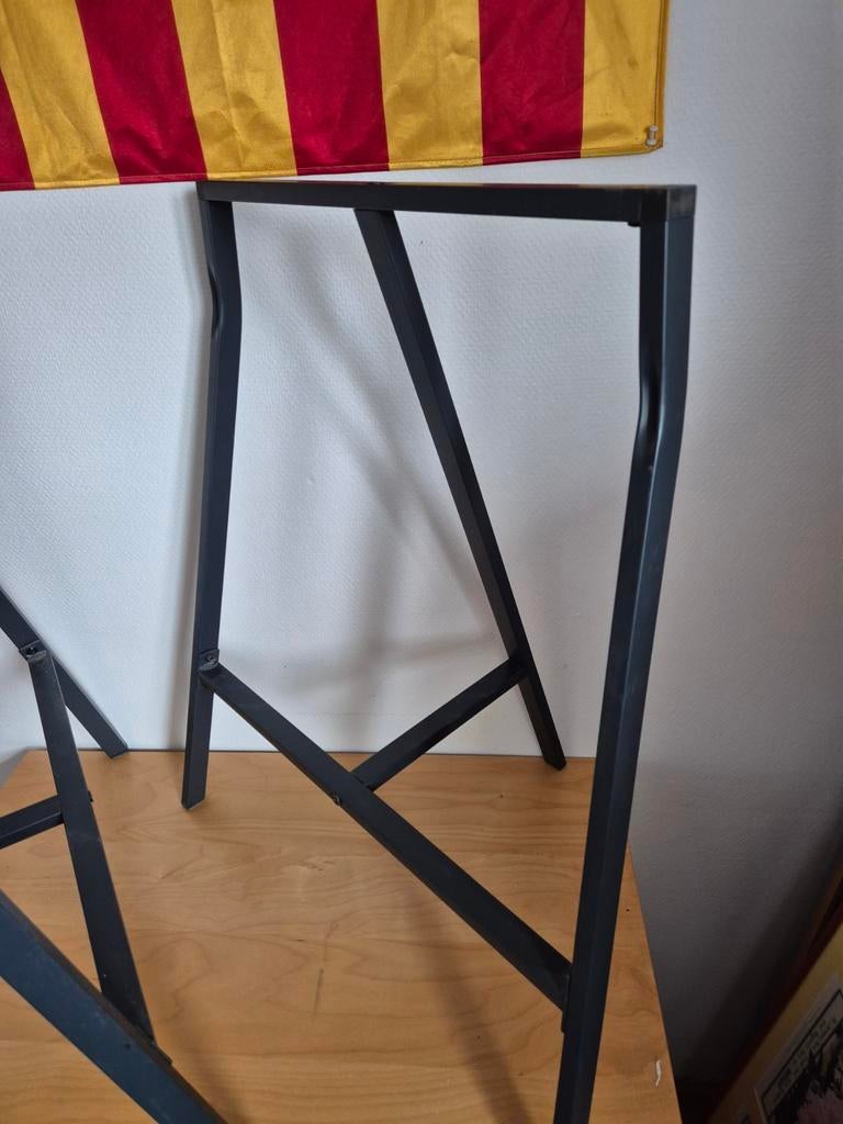Metalen schraag, 70cm hoog, Ophalen of Verzenden, Gebruikt, Metaal, Tafelpoot