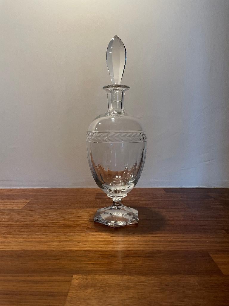 Mooie vintage glazen decanter met stop, Antiek en Kunst, Antiek | Glas en Kristal, Ophalen of Verzenden