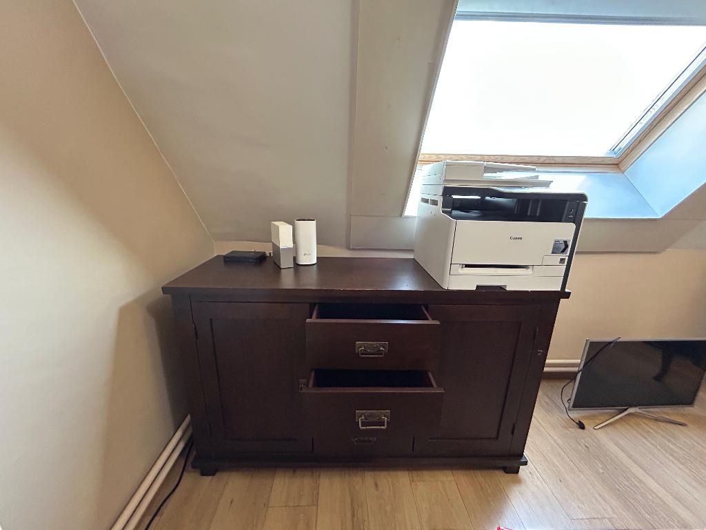 Houten Dressoir, Huis en Inrichting, Kasten | Dressoirs, Ophalen, Gebruikt, 25 tot 50 cm, Met deur(en)