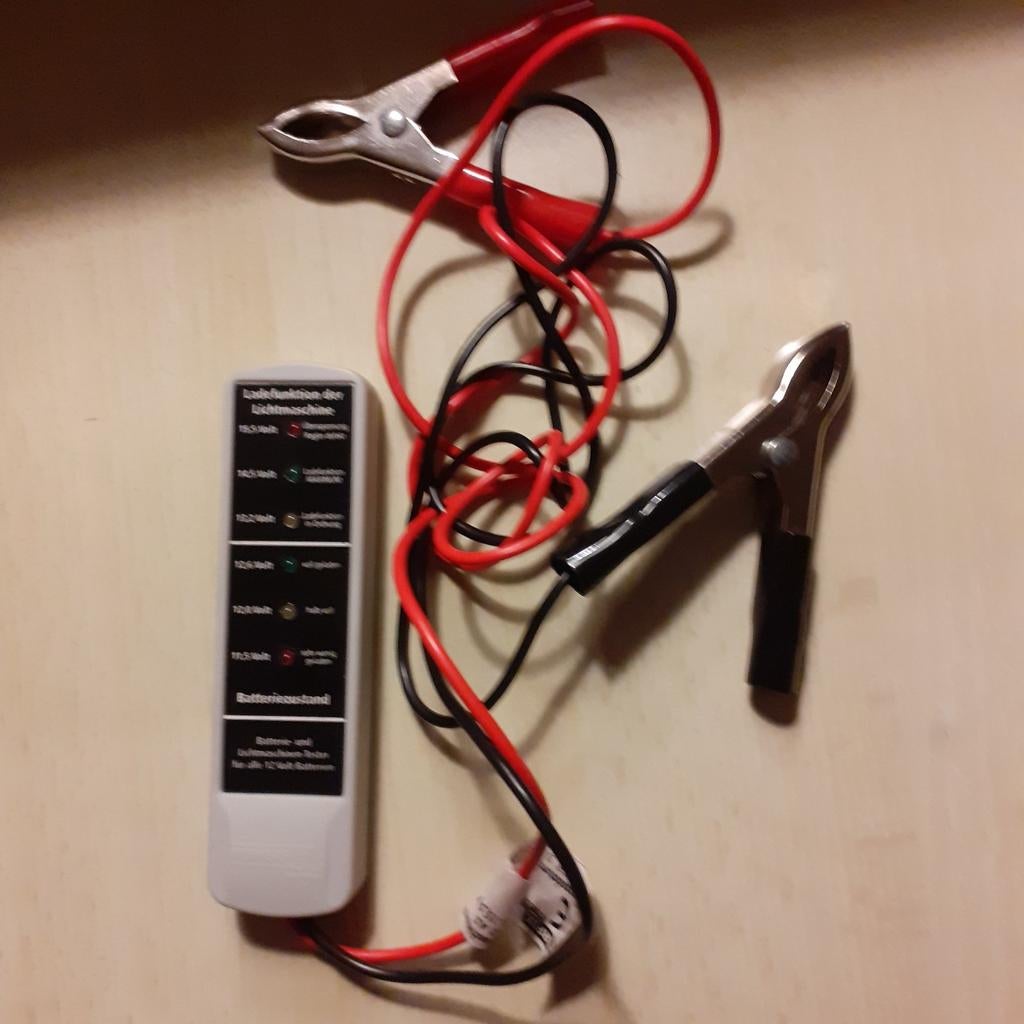 12V Accu Tester Auto, Scooter, Boot, Caravan - LED Indicator, Auto-onderdelen, Ophalen, Nieuw, Universele onderdelen