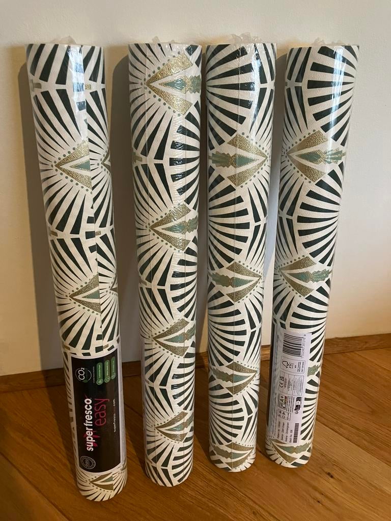 Groen goud behang, Huis en Inrichting, Stoffering | Behang, Ophalen, Minder dan 10 m², Groen