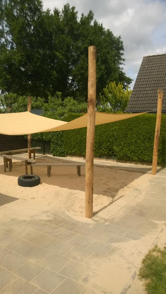 Kastanje palen afrastering zonnedoek schutting schaduwdoek, Tuin en Terras, Palen, Balken en Planken, Ophalen of Verzenden, Nieuw