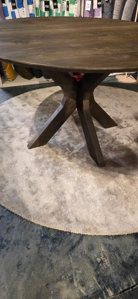 Ronde eettafel Bruin 130 cm Nu Direct Leverbaar!, Bornsestraat 31, Rond, Nieuw, Ophalen of Verzenden