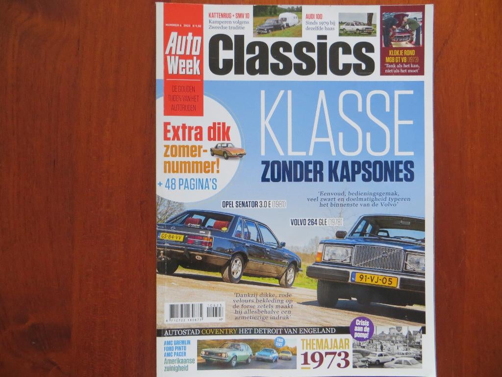 Autoweek Classics 6 2023 Opel Senator 3.0 E, Volvo 264 GLE, Ophalen of Verzenden, Nieuw, Opel
