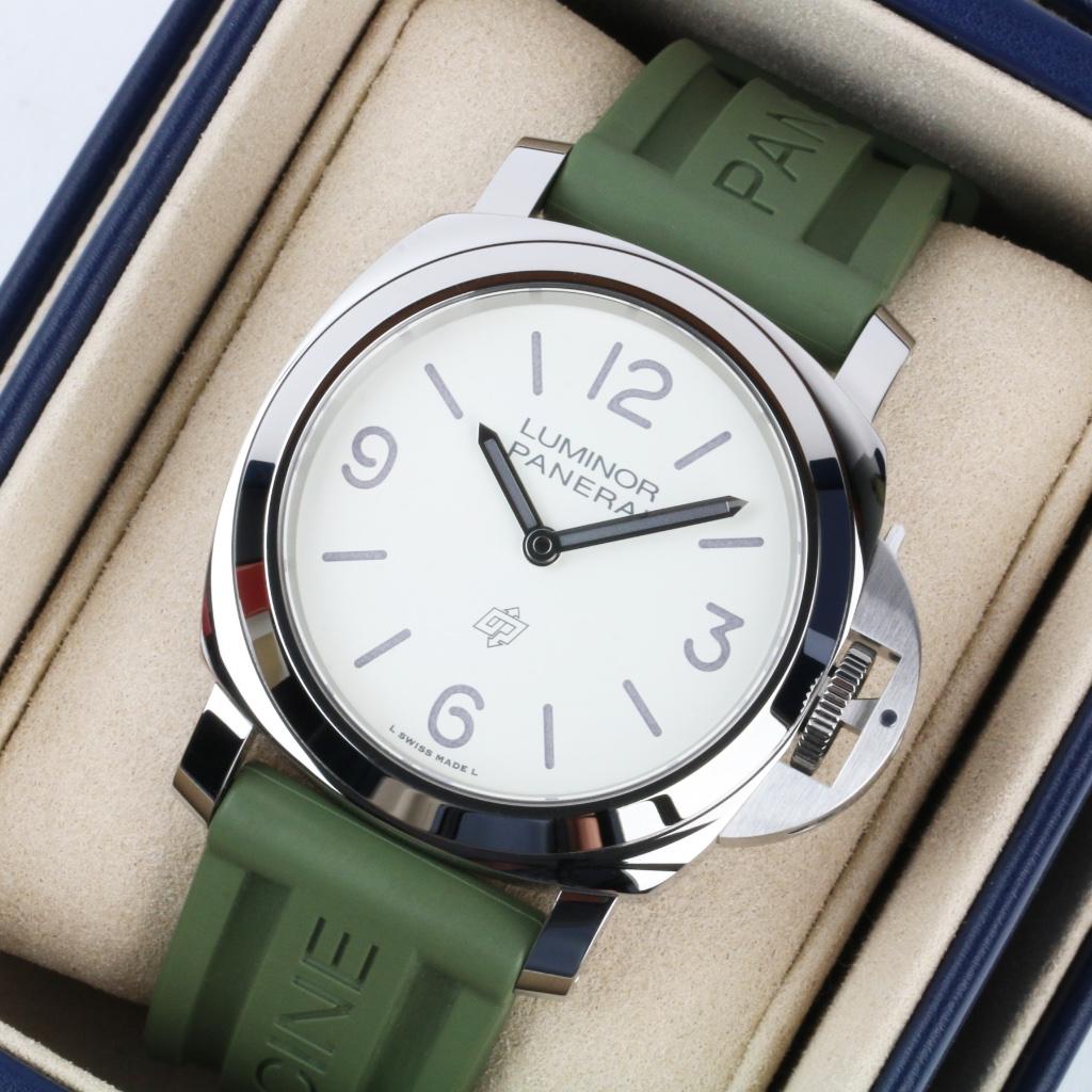 Panerai Luminor Base wit 44 (ALS NIEUW/ 2025), Overige merken, Staal, Polshorloge, Kunststof