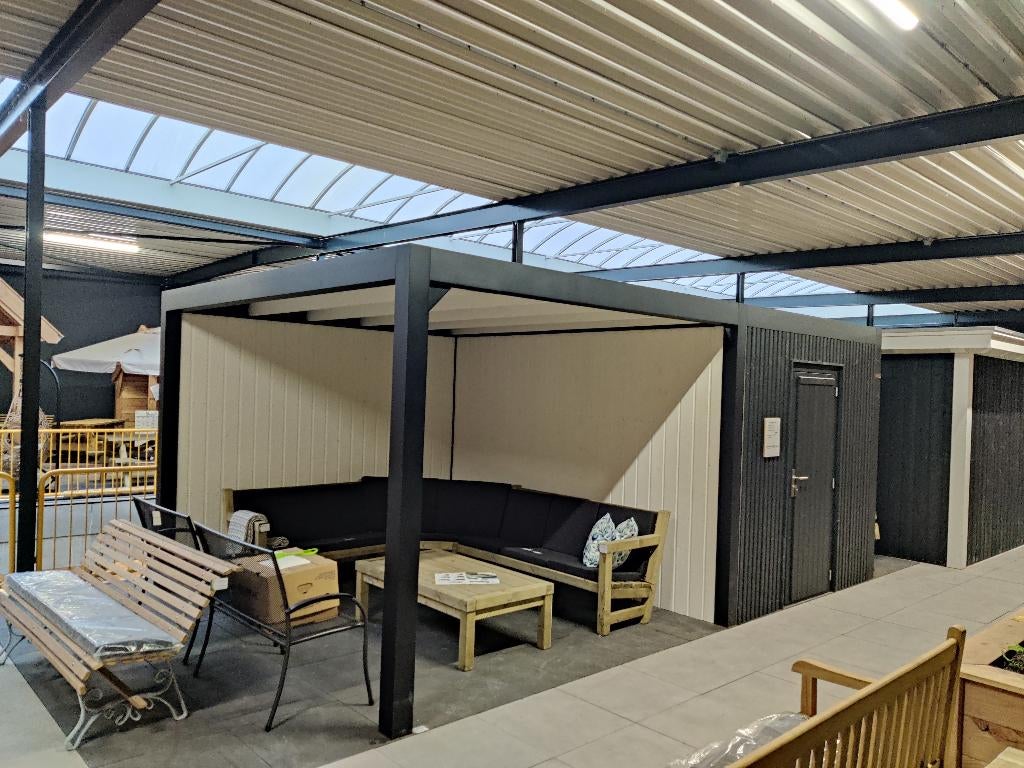 showmodel overkapping 540x350cm, Tuin en Terras, Overkappingen, Ophalen, Zo goed als nieuw, Veranda