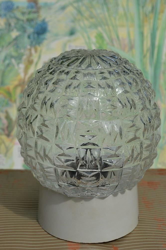 Retro plafond lamp BLOSSOM BROCANTE, Ophalen of Verzenden, Glas
