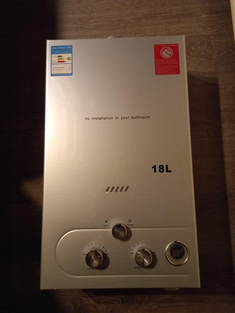 Krachtige 18 liter butaan propaan lpg geiser, Ophalen of Verzenden, Minder dan 3 jaar oud, Minder dan 20 liter, Nieuw