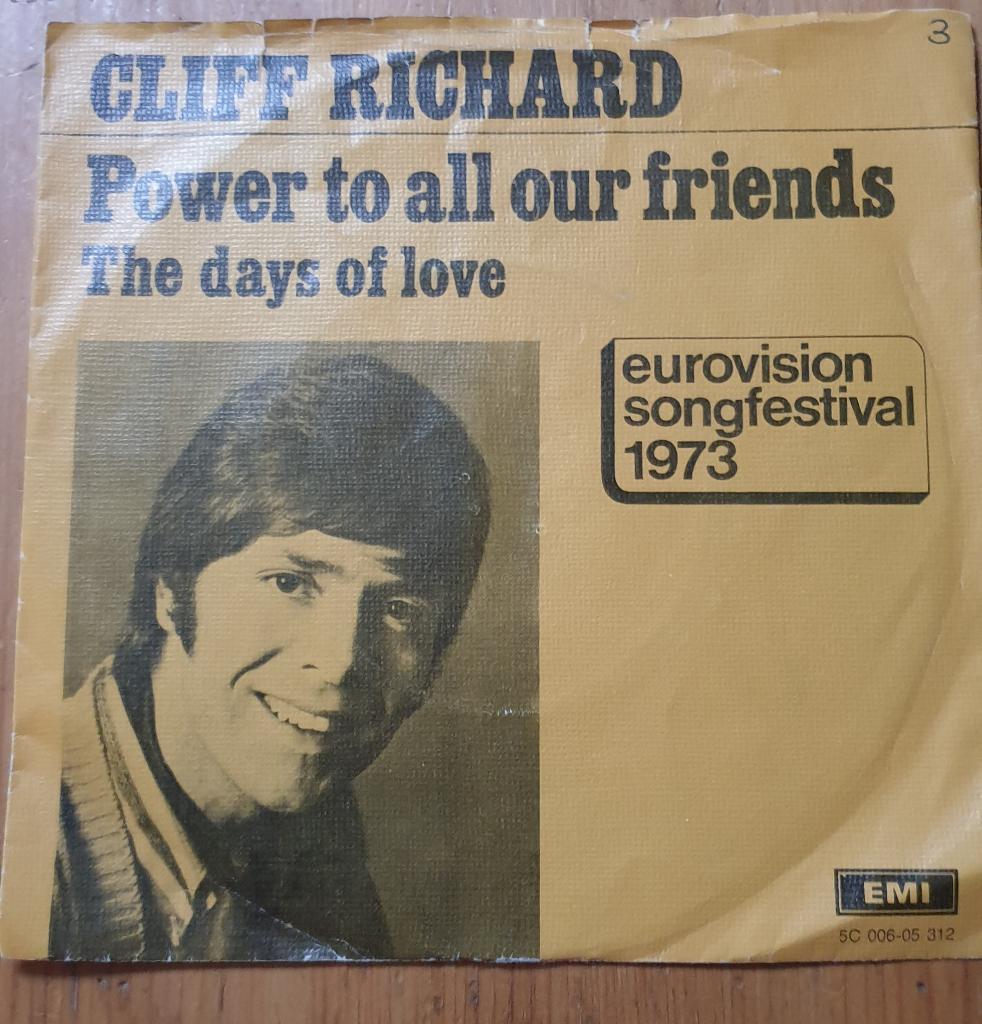 5 x single van Cliff Richard. zie foto's, Ophalen of Verzenden, Gebruikt, Overige formaten