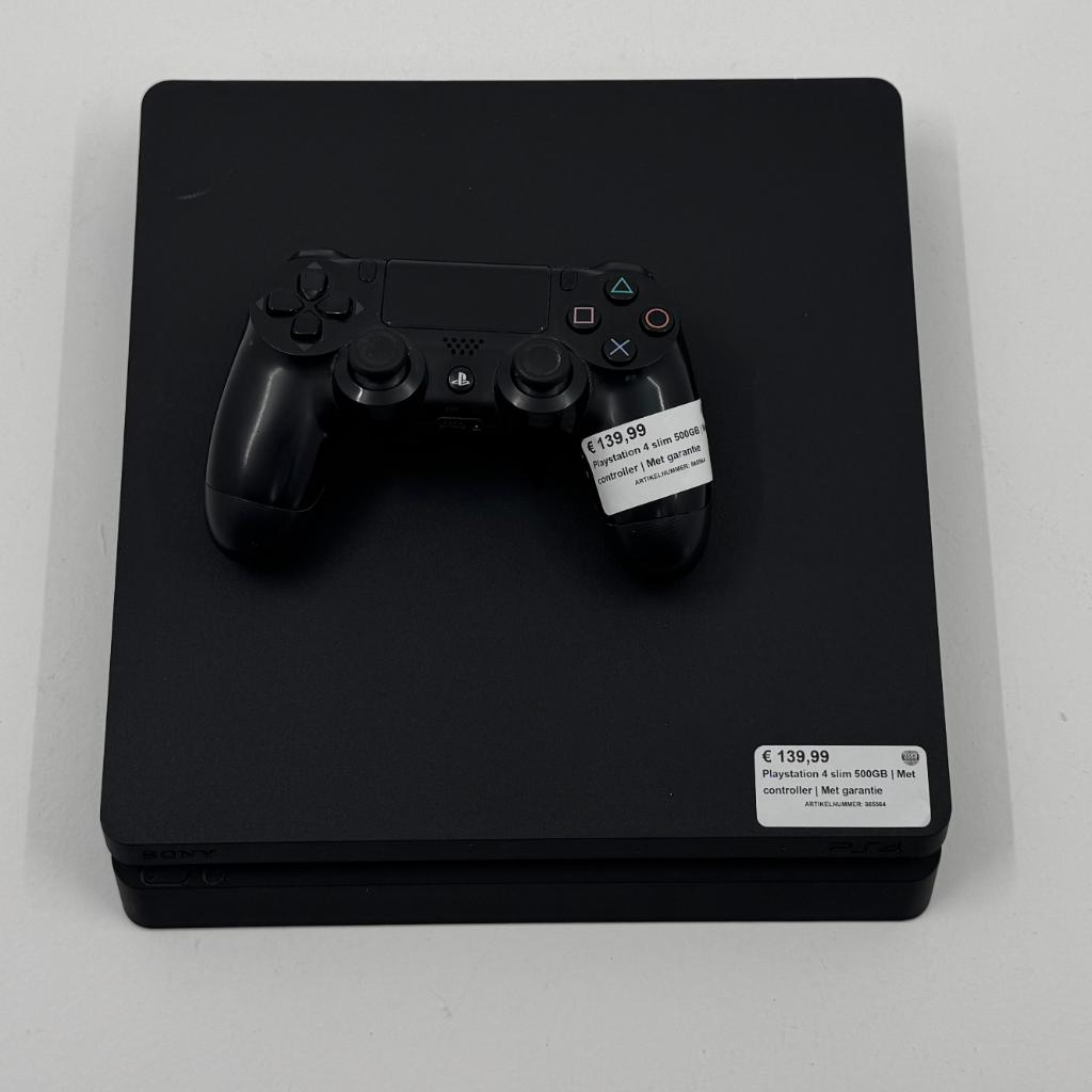 Playstation 4 slim 500GB | Met controller | Met garantie, Ophalen of Verzenden, Zo goed als nieuw, Met 1 controller, Slim