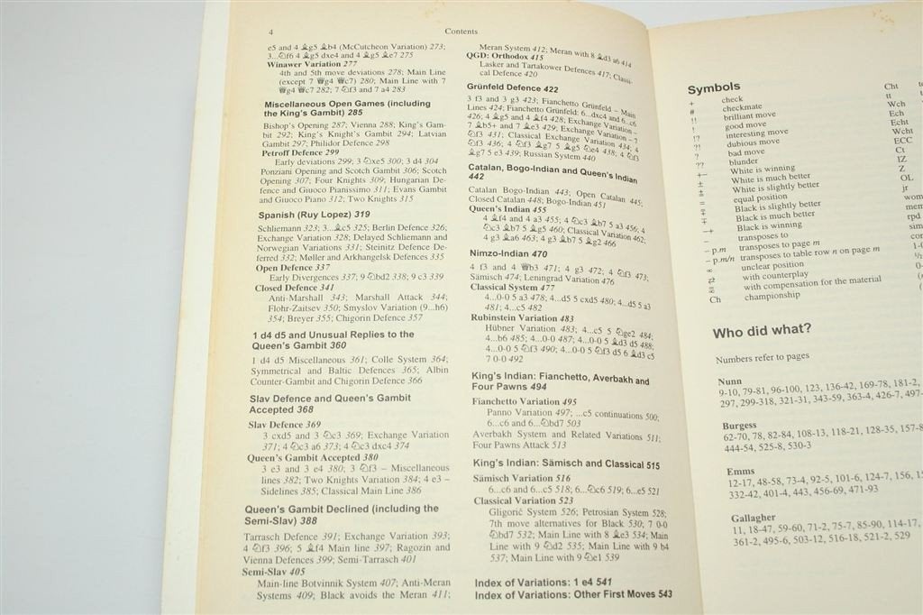 Nunn\'s Chess Openings — Dik Schaak Naslagwerk 544p, Ophalen of Verzenden, Gelezen, Watersport en Hengelsport
