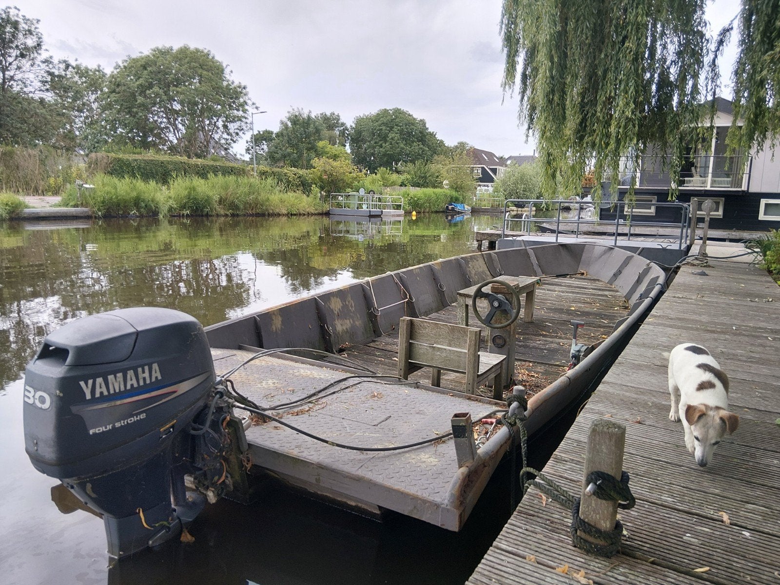 Sloep vlet praam boot, Watersport en Boten, Motorboten en Motorjachten, Sloep, Ophalen
