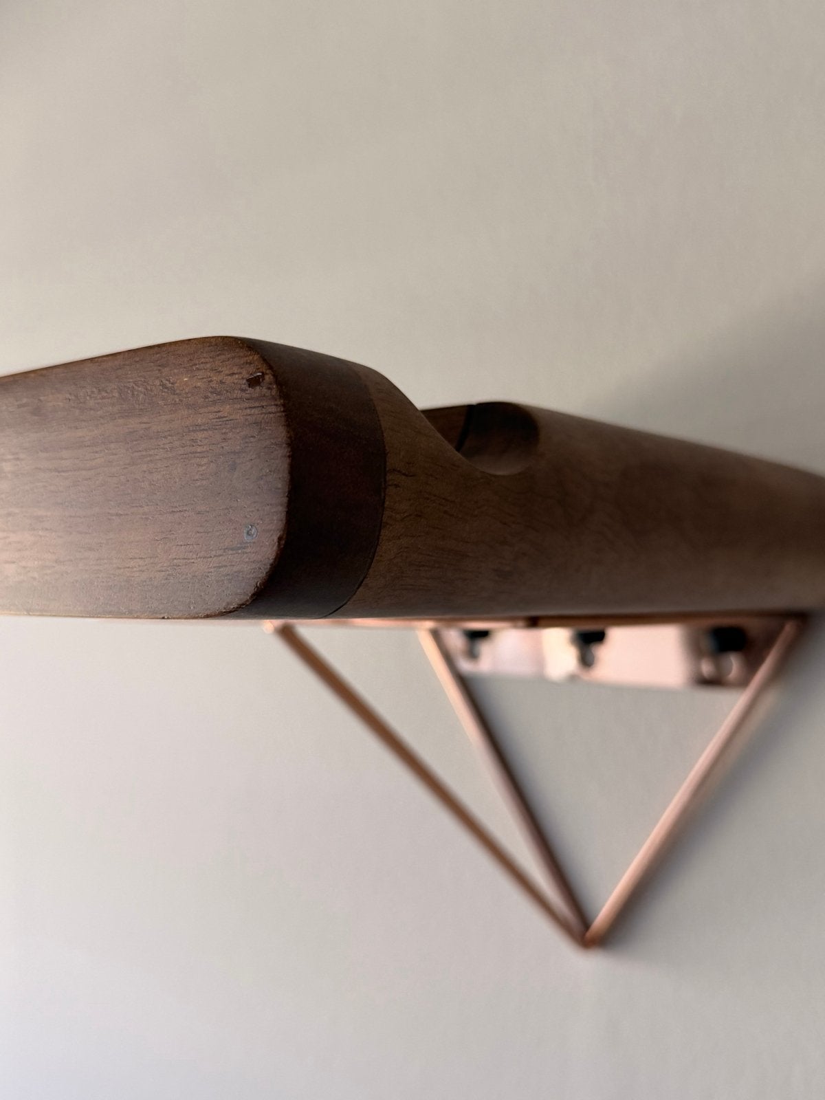 Unieke houten wandplank van mangohout, Ophalen, Zo goed als nieuw, Overige materialen