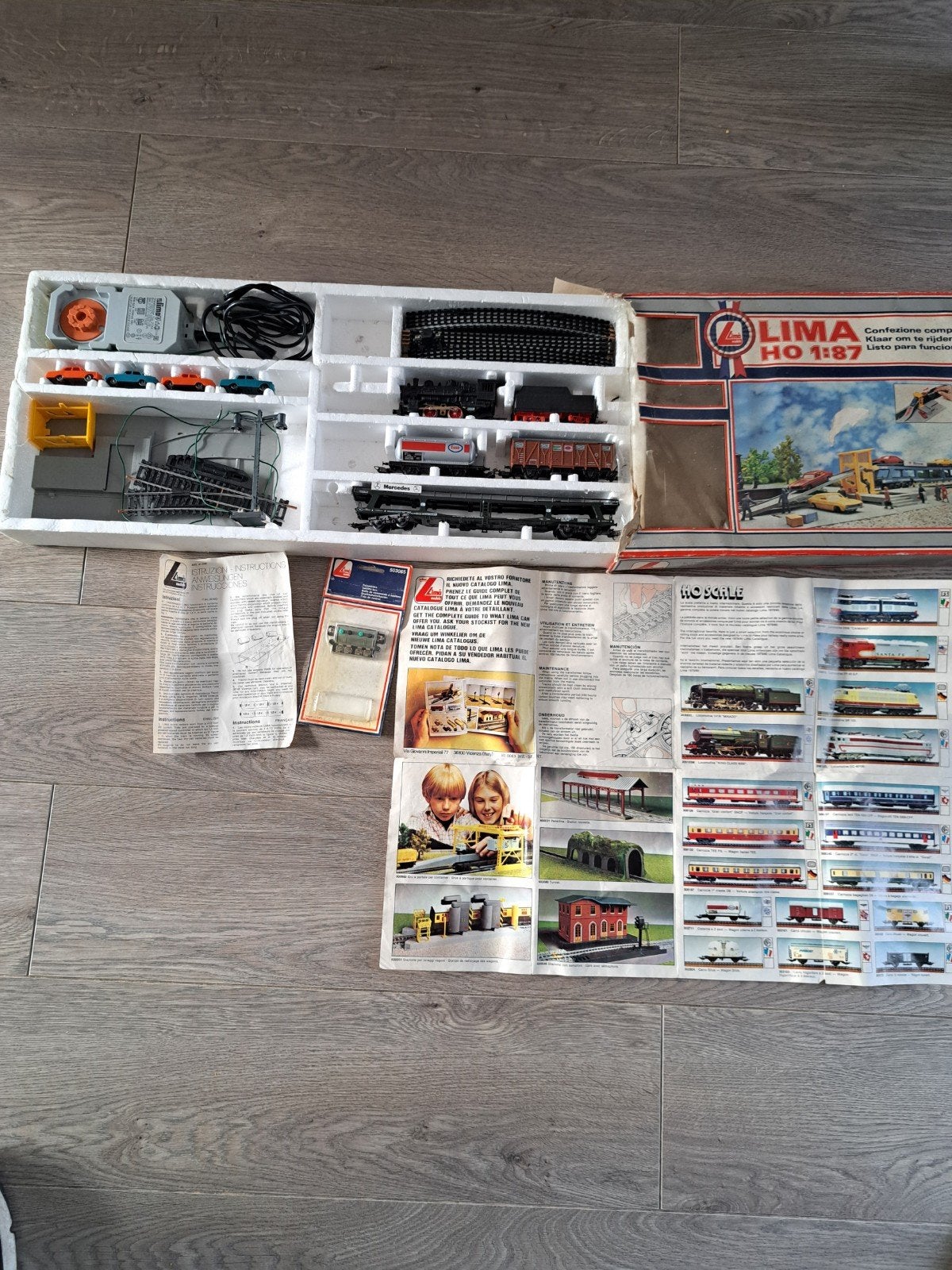 Lima HO 1:87 Treinset met Locomotief en Wagons, Gelijkstroom, Ophalen of Verzenden, Analoog, Lima