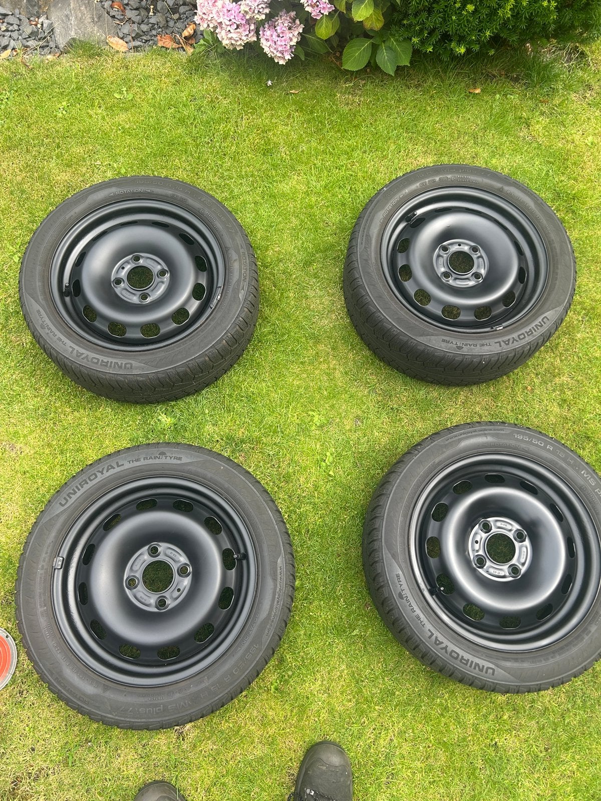 Set van 4 Uniroyal The RainTyre banden met stalen velgen, Ophalen, Gebruikt