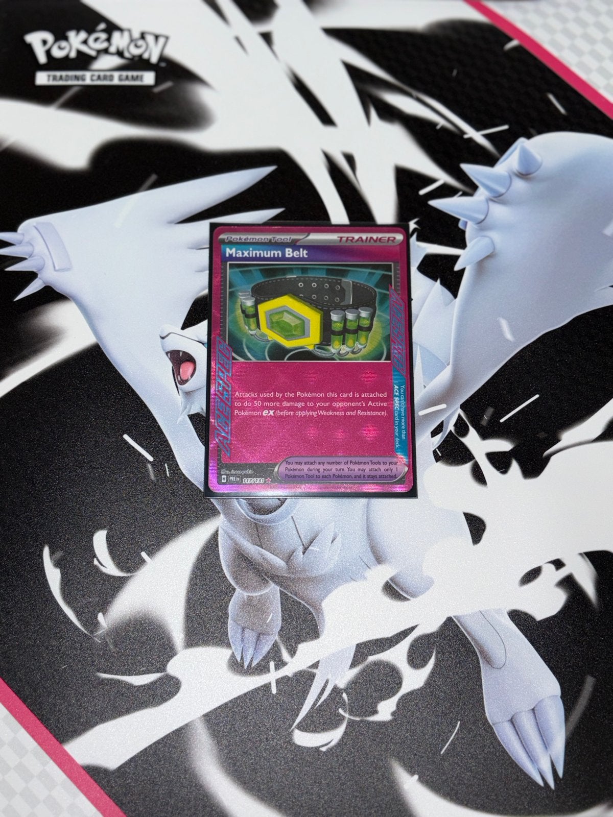 Pokémon TCG: Maximum Belt ACE SPEC Trainer Kaart, Ophalen of Verzenden, Zo goed als nieuw, Losse kaart
