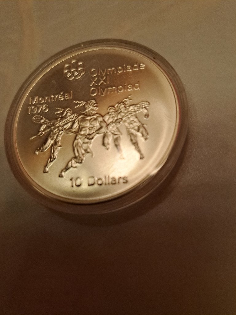 10 dollar olypise spelen, Ophalen, Noord-Amerika, Losse munt, Zilver