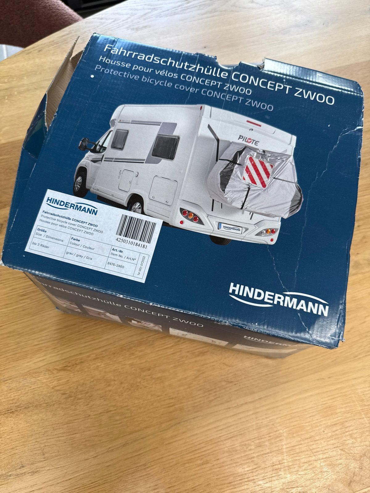 HINDERMANN Fietsbeschermhoes CONCEPT ZWOO (tot 3 fietsen), Caravans en Kamperen, Verzenden, Nieuw