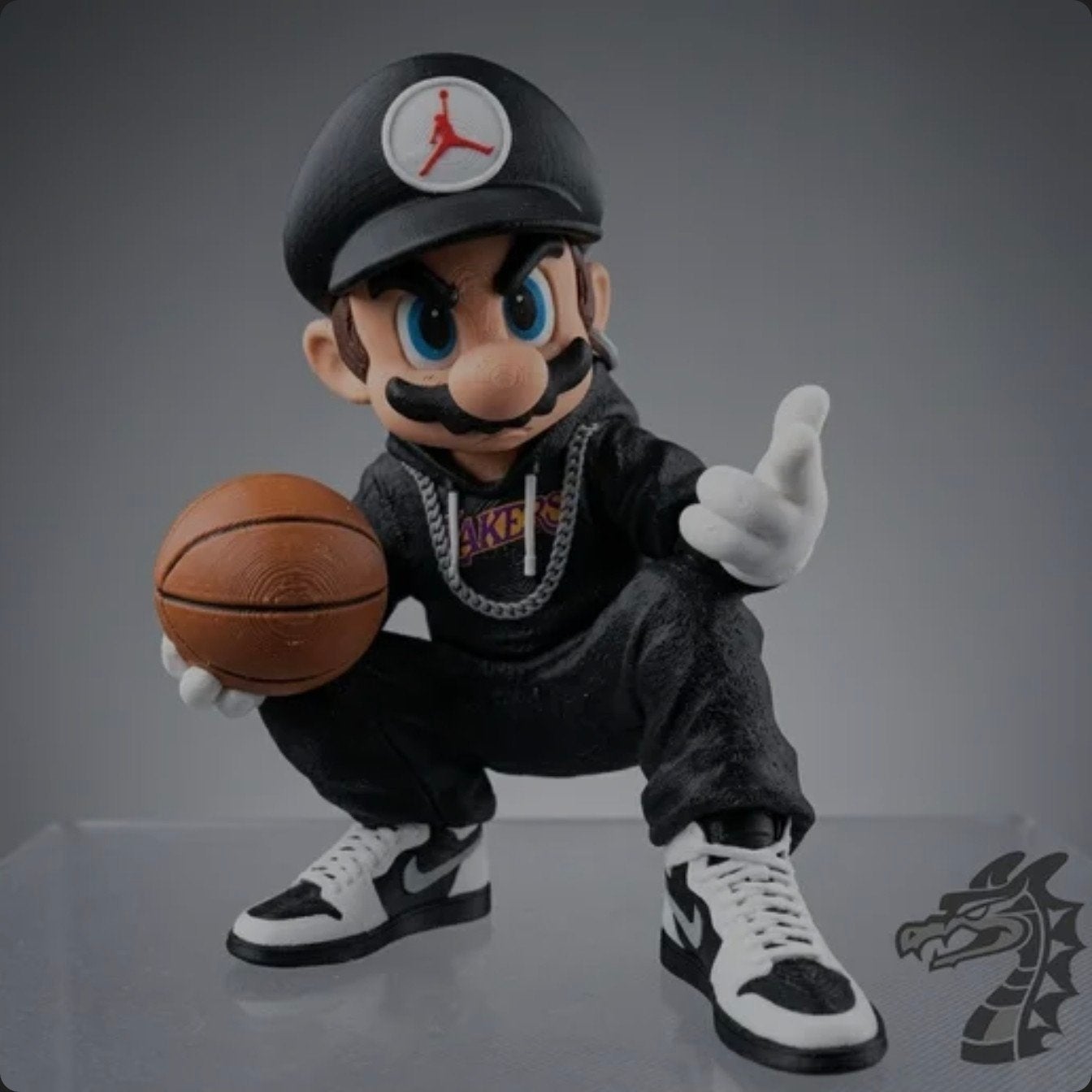 Unieke Mario Basketbal Figuur - Jordan/Lakers Stijl, Ophalen of Verzenden, Nieuw