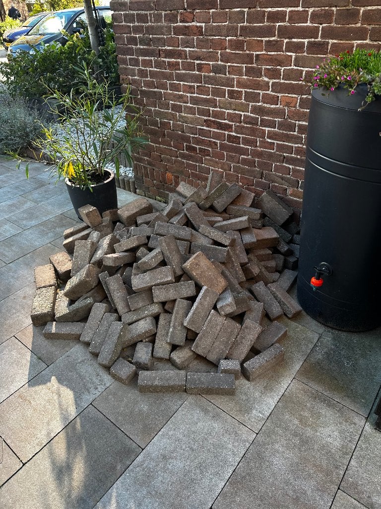 Straatstenen, Tuin en Terras, Ophalen, Gebruikt, Overige materialen, Klinkers