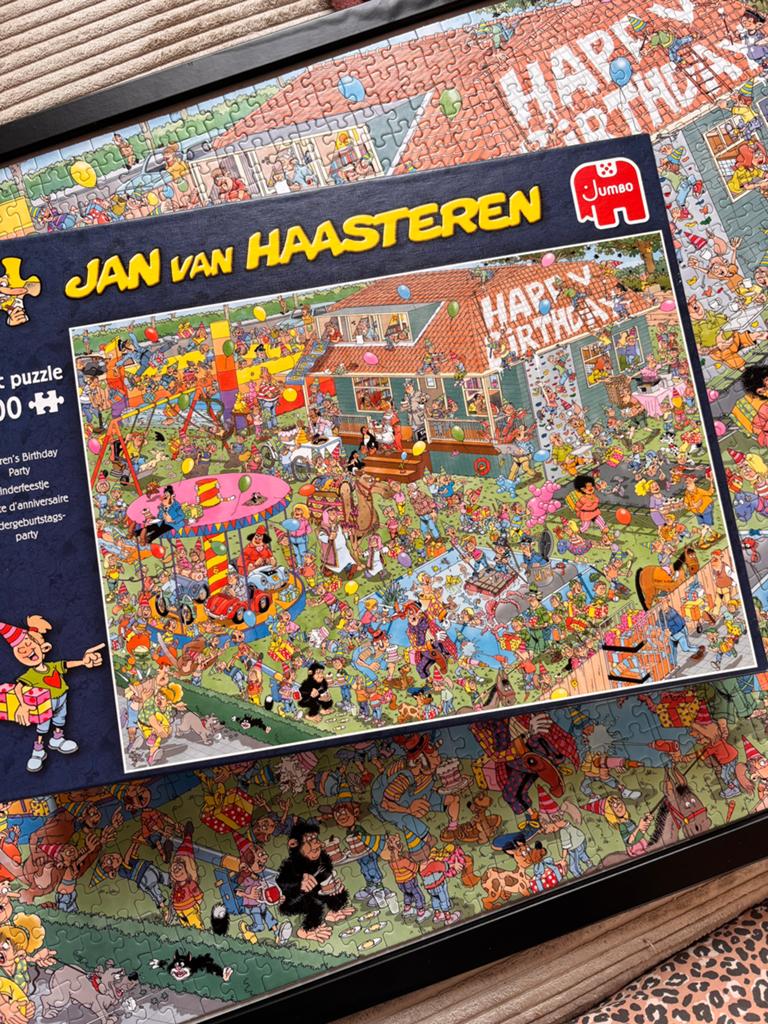 Jan van Haasteren “Kinderfeestje” 1000 st, Ophalen of Verzenden, 500 t/m 1500 stukjes, Zo goed als nieuw, Legpuzzel