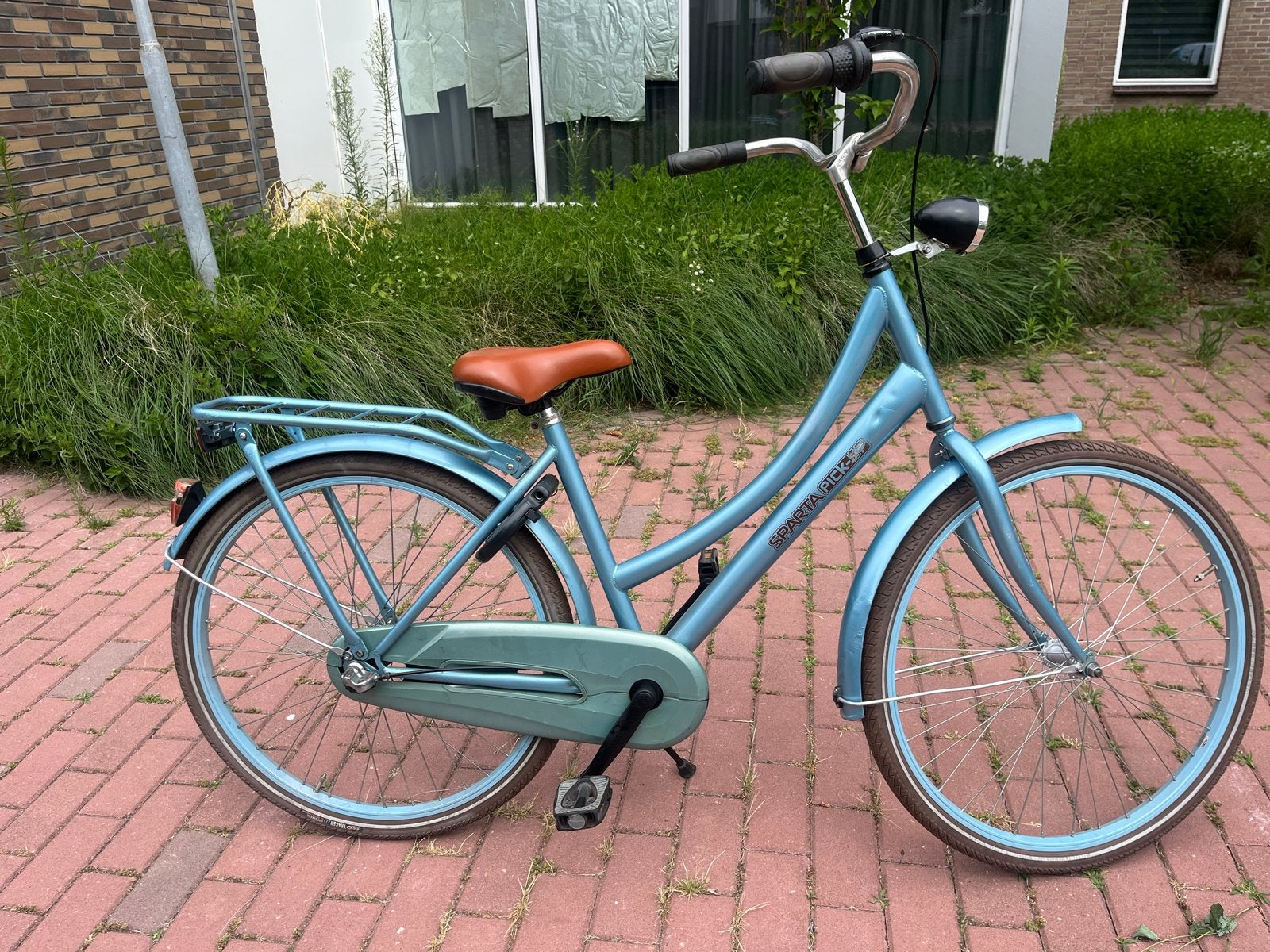 Sparta Pick-Up Meisjesfiets - Lichtblauw met 3 Versnellingen, Terugtraprem, Sparta, Gebruikt, Versnellingen