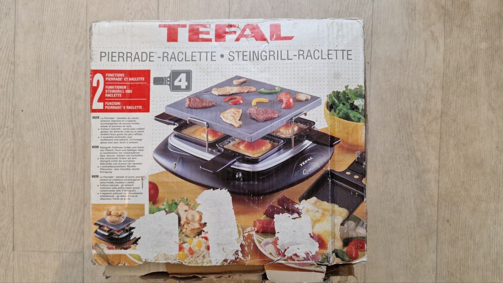 Tefal Pierrade-Raclette voor 4 personen, Ophalen, Gebruikt