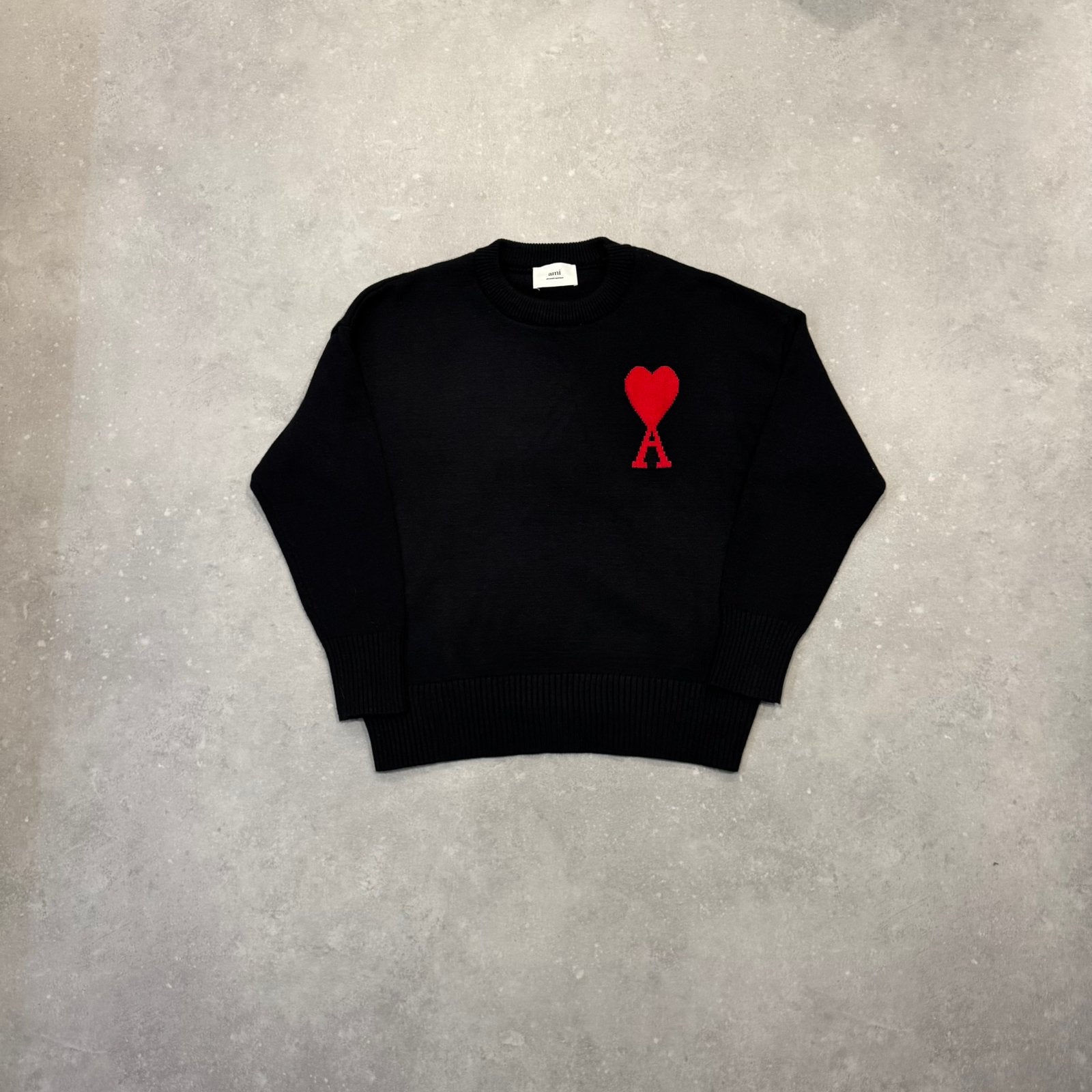 Ami Paris Sweater, Verzenden, Zo goed als nieuw, Maat 48/50 (M), Zwart