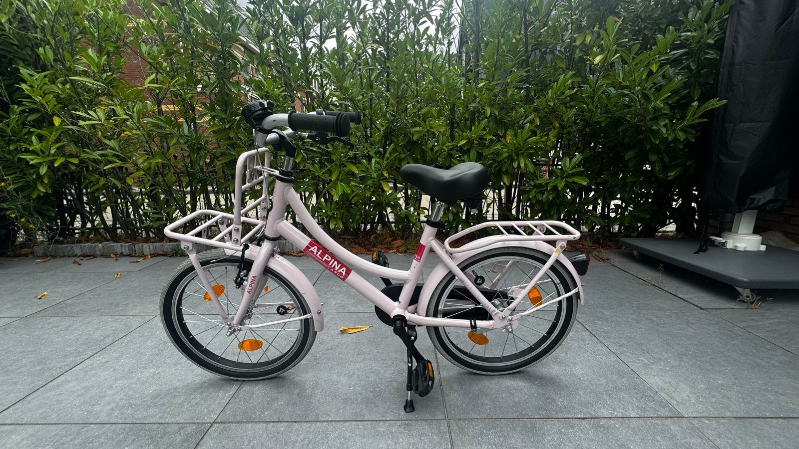 Alpina roze kinderfiets 16 inch -, Ophalen, Gebruikt, Terugtraprem, 16 tot 20 inch