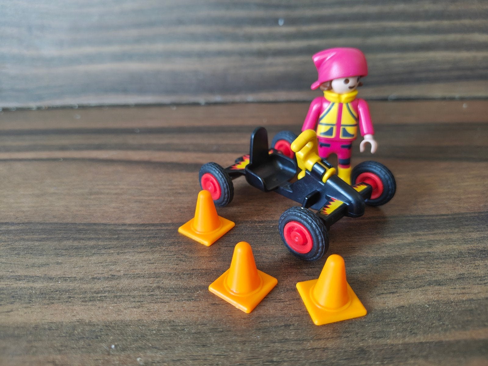 Playmobil meisje met skelter en pionnen, Ophalen of Verzenden, Gebruikt, Complete set, Overige typen