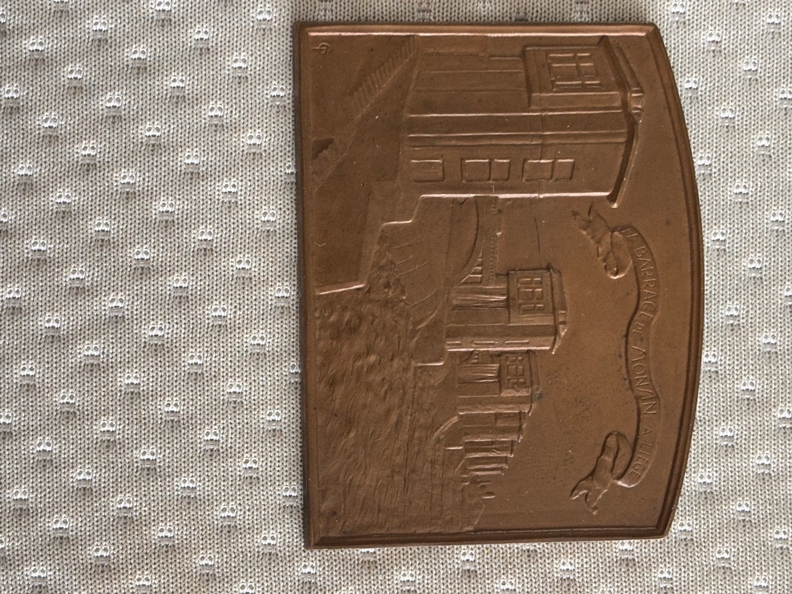 Historische bronzen plaquette 1936 - Luik, Ophalen of Verzenden