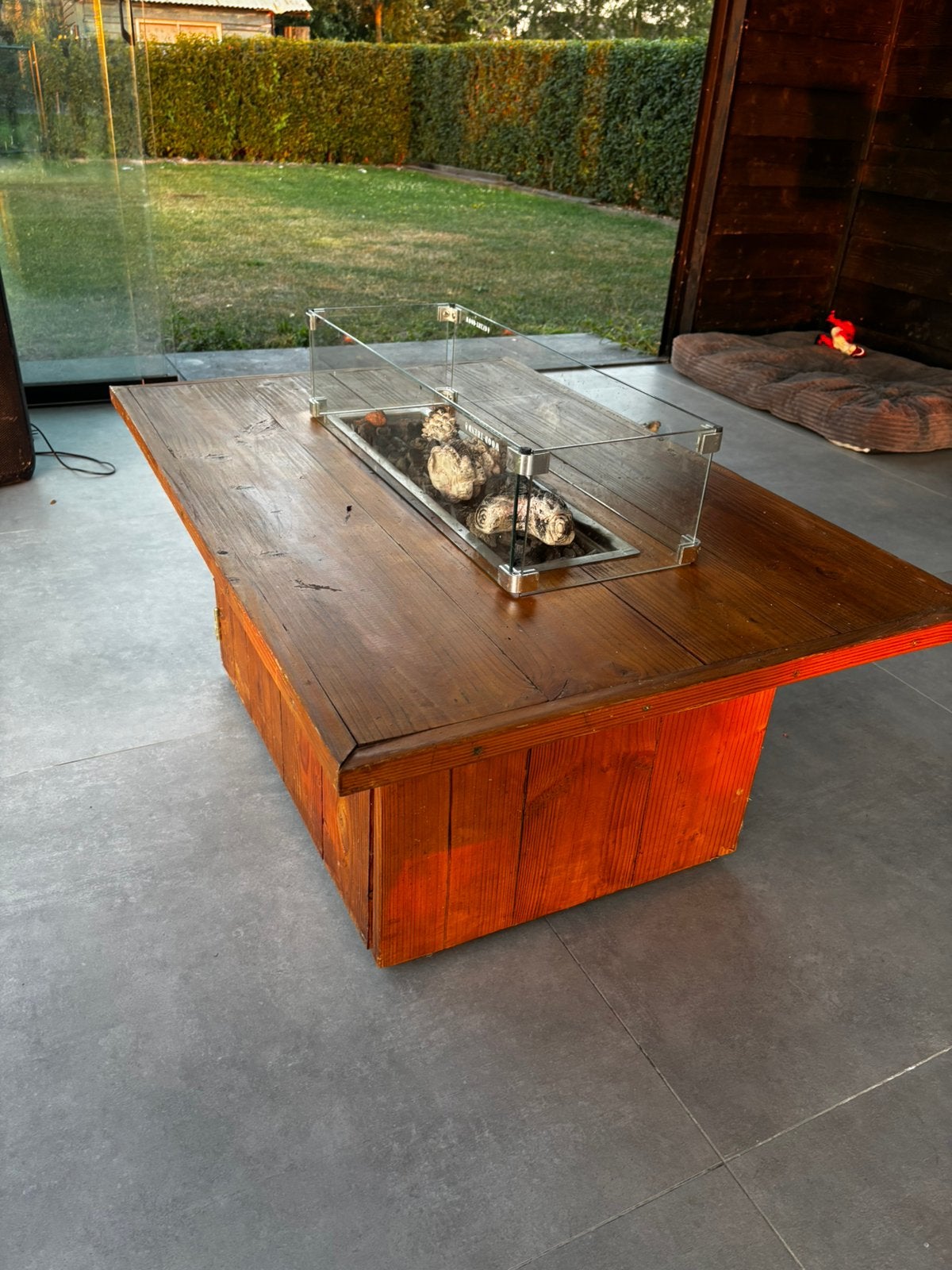 Leuke gas-vuurtafel, Tuin en Terras, Ophalen, Gebruikt