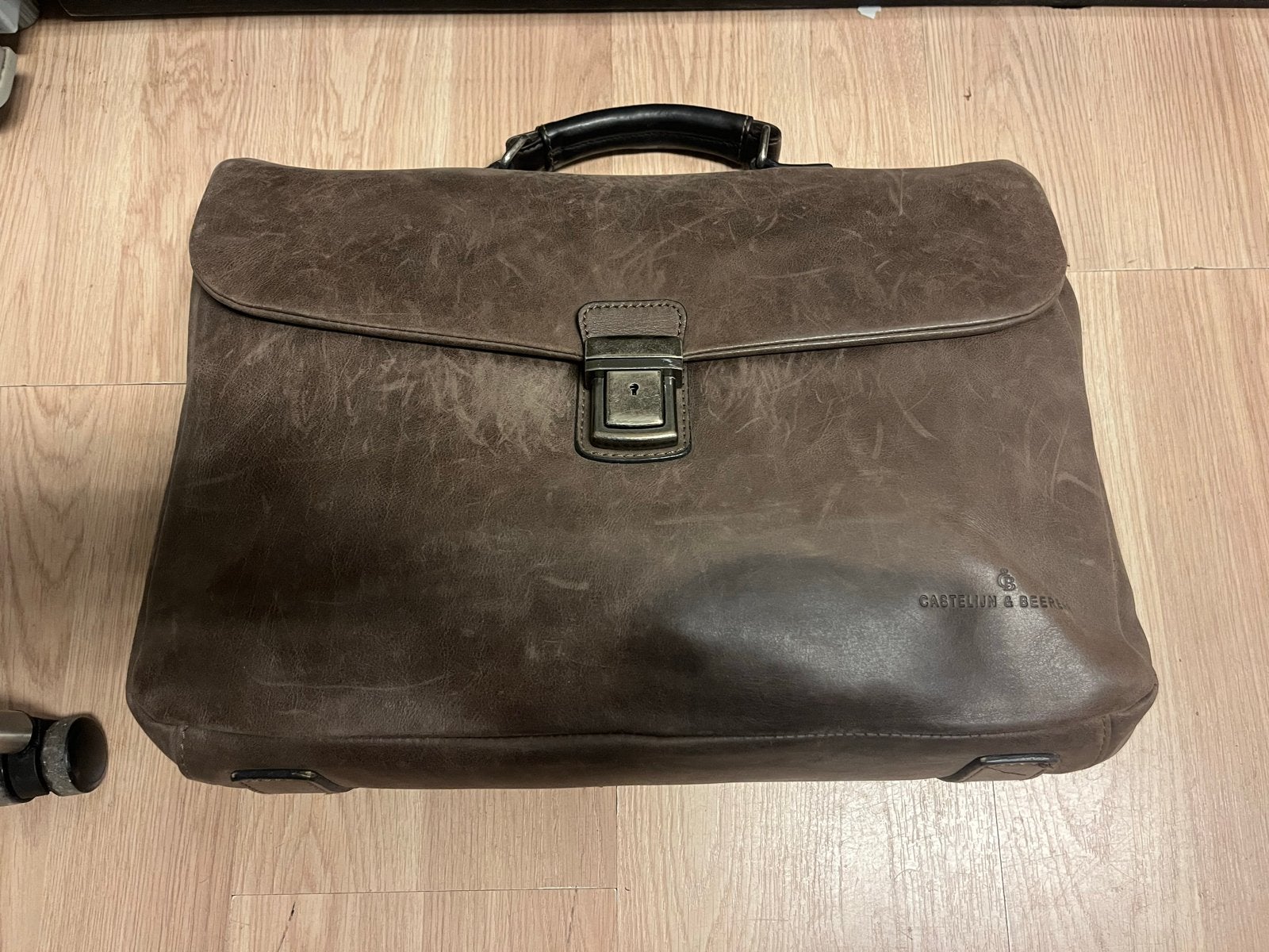 Castelijn & Beerens Charisma Laptoptas - Bruin Leer, Gebruikt, 15 inch, Aktetas, Ophalen of Verzenden
