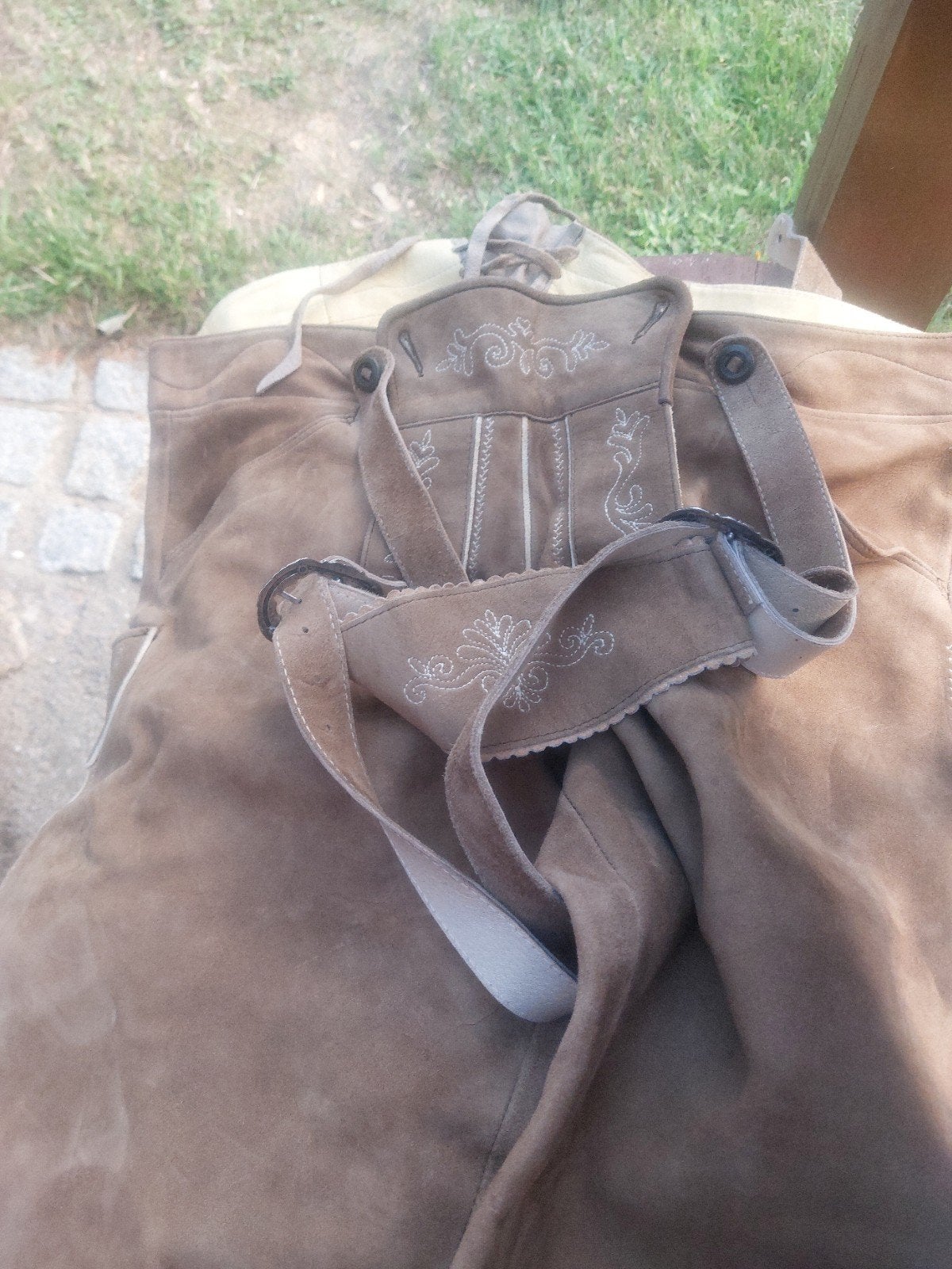 Lederhose hertenleer grote maat handgemaakt, Ophalen of Verzenden, Zo goed als nieuw, Overige maten